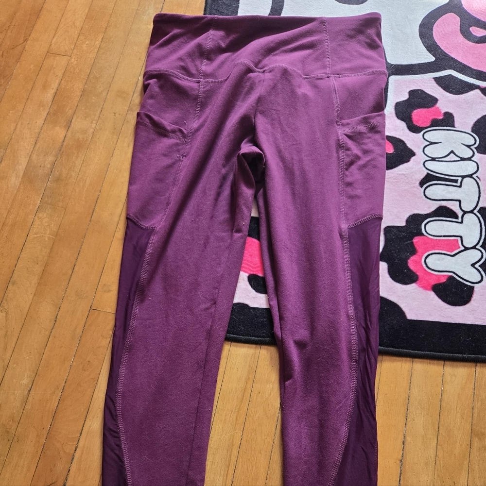 Marika Womens Leggings in Rich Purple Size Large New With Tags
